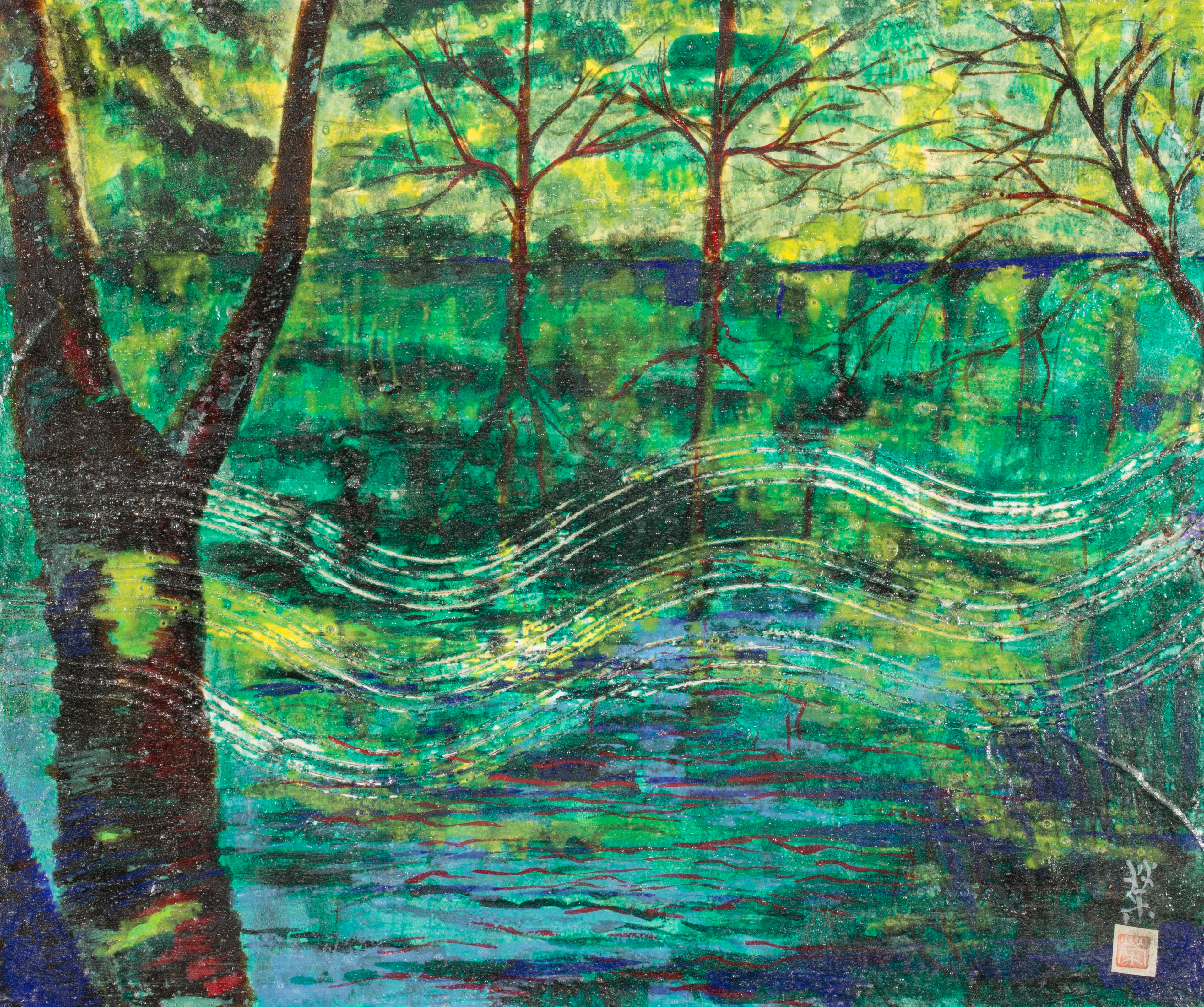 A pond in fresh foliage　＃64